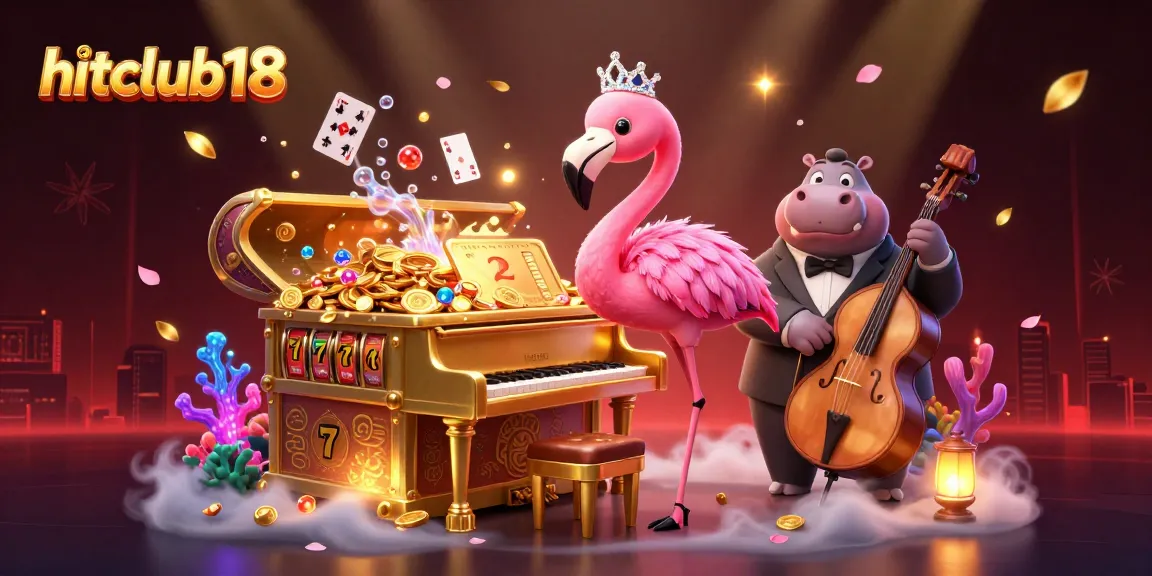 Experience winning thrills at hitclub18 with vibrant casino elements and engaging characters.
