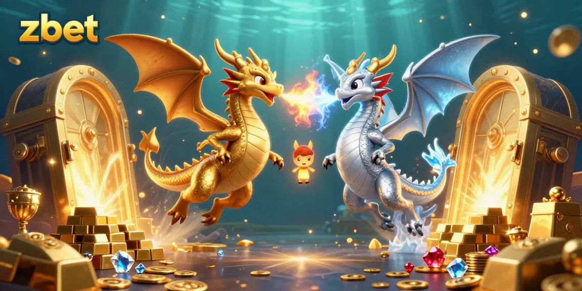 Experience zbet's exciting gaming world with golden treasures and dynamic dragon characters.