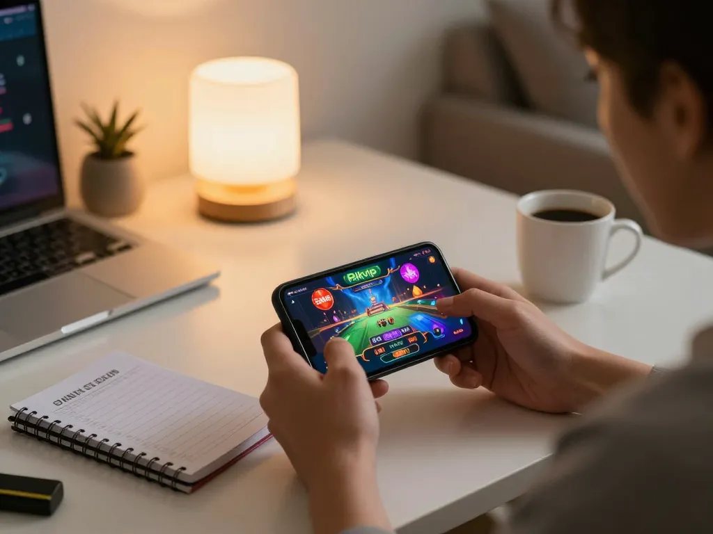 Players enjoy immersive Rikvip mobile casino gaming experience with vibrant graphics on smartphone.