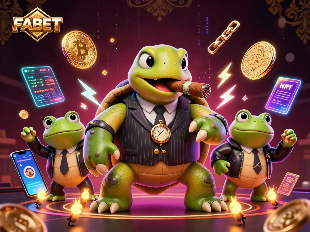 Experience thrilling moments with FABET's exciting games amidst flashy neon casino elements.