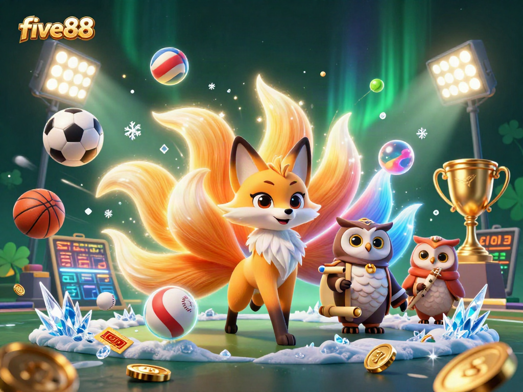 Engage with five88 through immersive sports betting action featuring vibrant spirit characters and dynamic game elements.