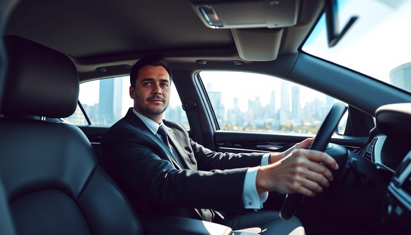 Experience Chauffeur Services near me with a luxury sedan driven by a professional chauffeur.