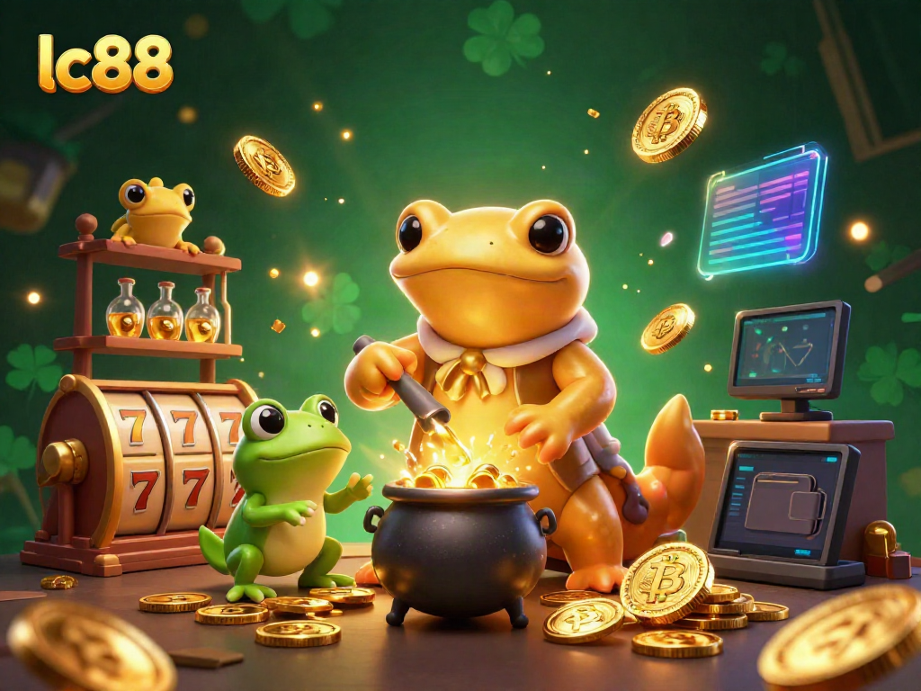 Experience excitement with lc88 as characters explore a magical world of slot jackpots and golden coins.