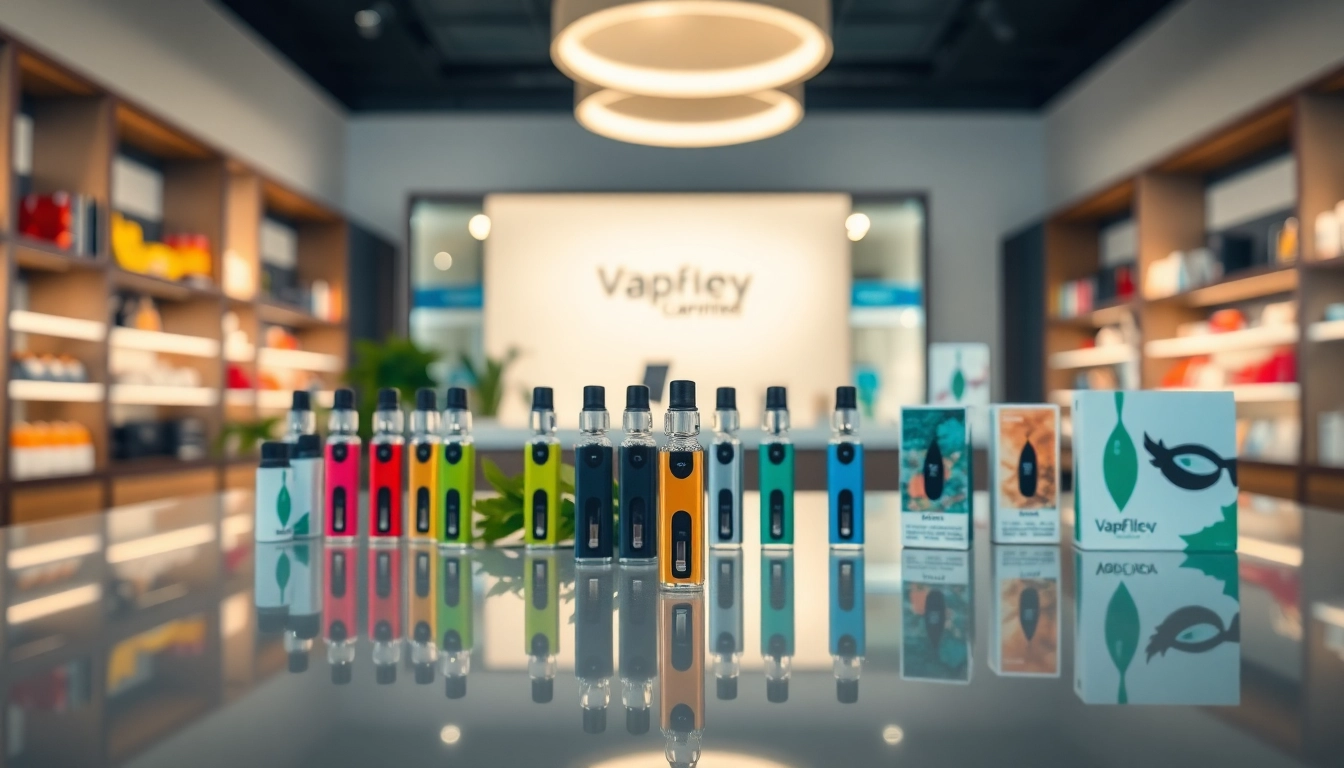 Buy Vape Carts Online UK with vibrant cartridges showcased in a sleek display setting.