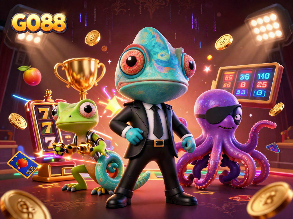 Engage with exciting slot games like GO88 featuring vibrant colors and dynamic elements.