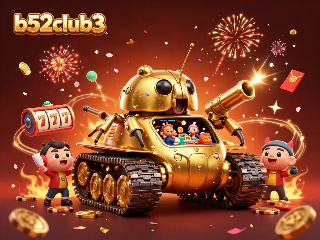 Experience the excitement of b52club3 with a vibrant 3D casino scene featuring unique characters and dynamic elements.