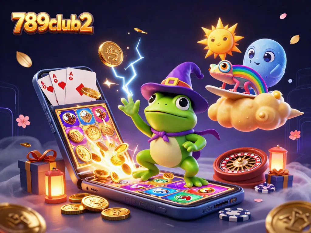 Experience winning with vibrant golden coins and colorful gaming elements at 789club2.
