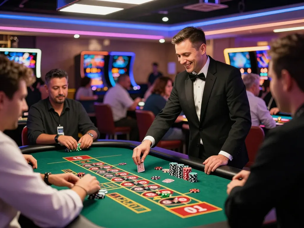Exciting live casino scene at bong99 with players engaged in roulette, vibrant atmosphere.