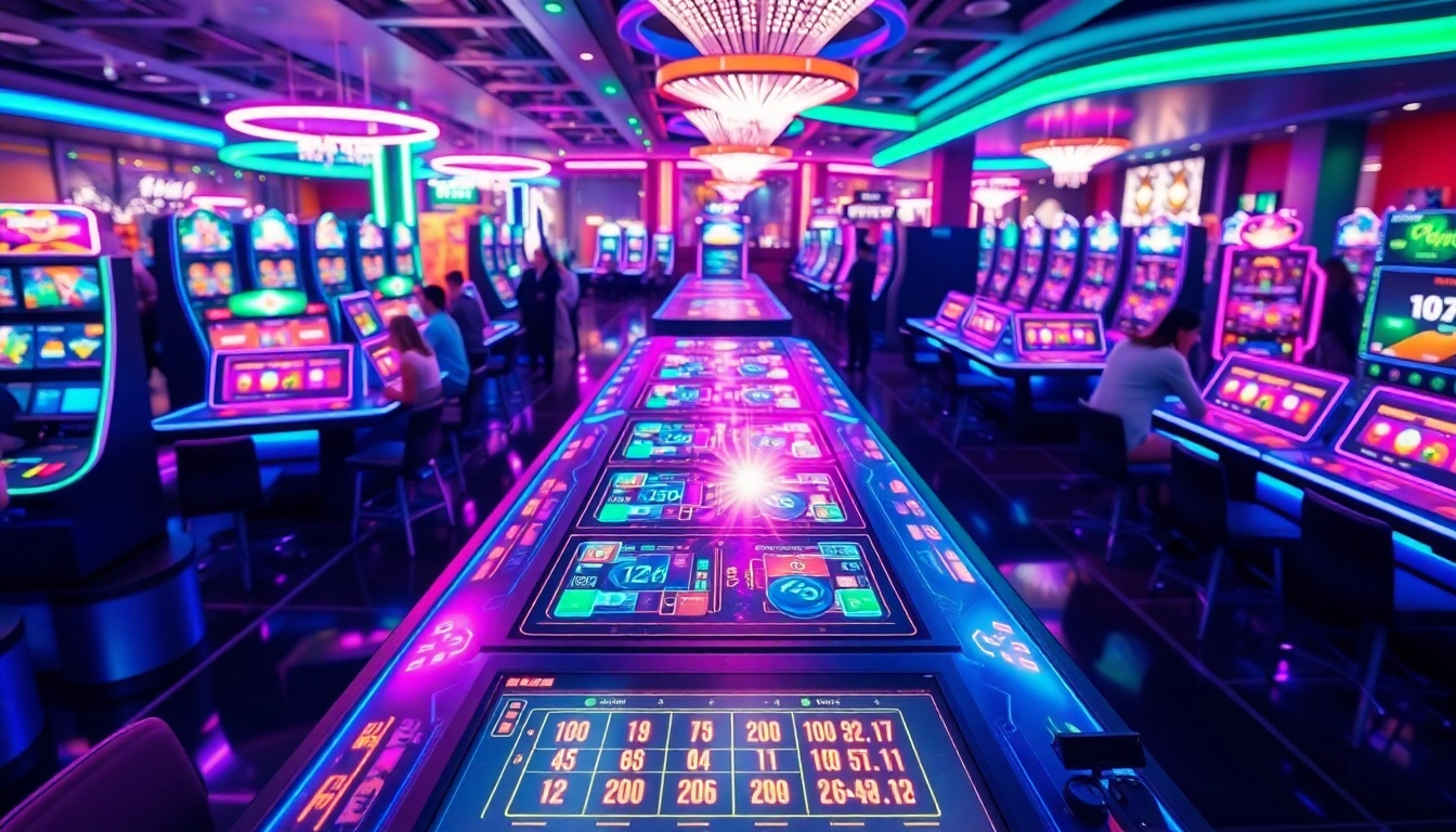 Experience the excitement of New Technology in a vibrant, high-tech casino setting.