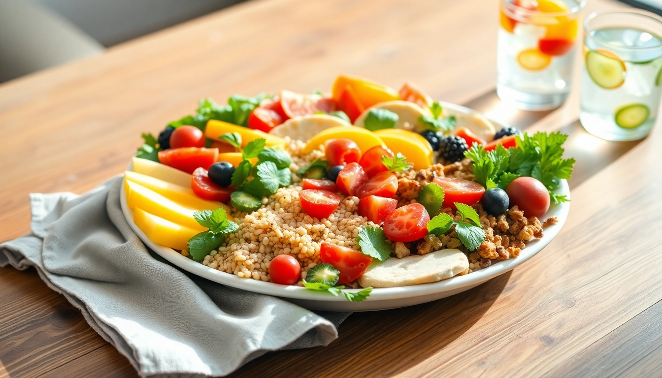 Enjoy a vibrant healthy food platter featuring fresh fruits and veggies.