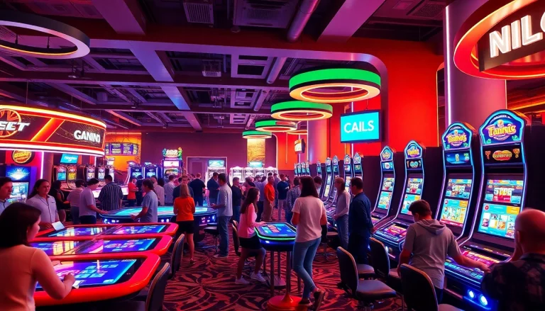 Explore New Technology in a futuristic casino floor filled with interactive gaming experiences.