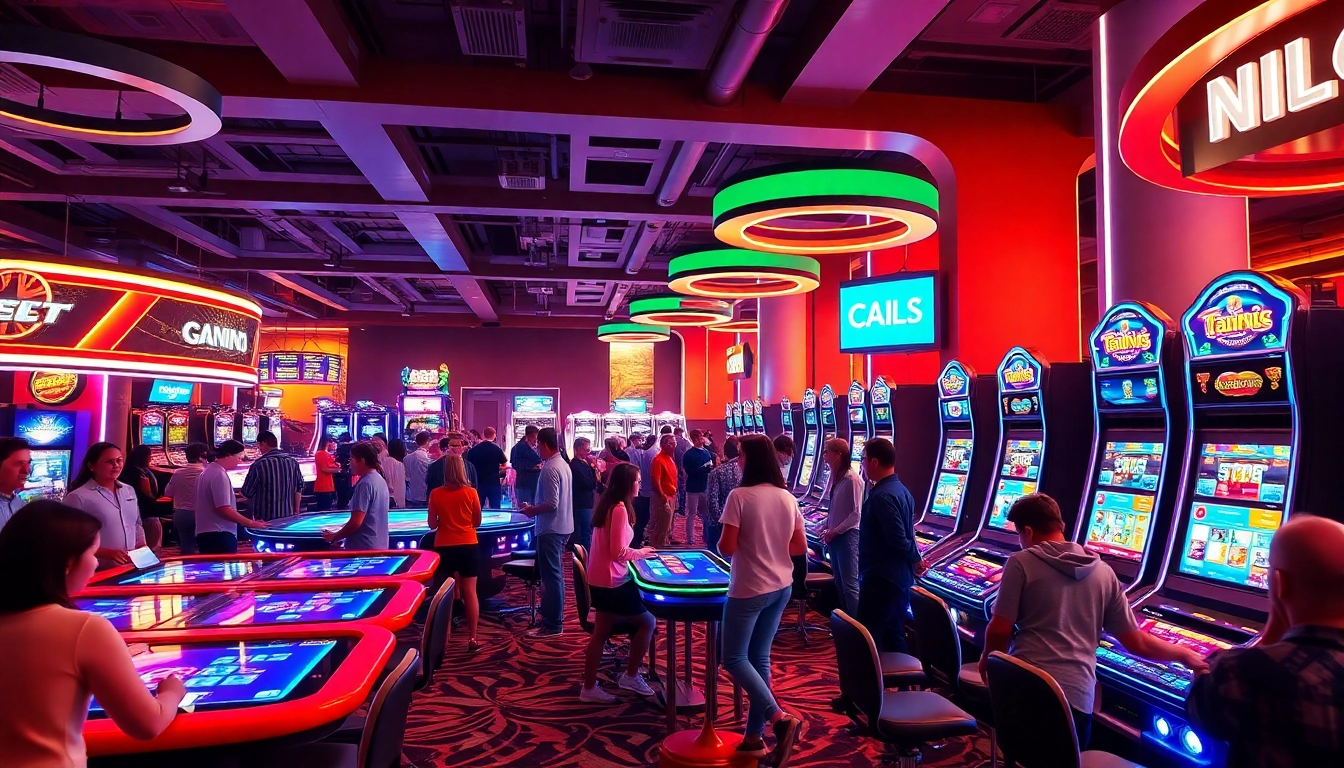 Explore New Technology in a futuristic casino floor filled with interactive gaming experiences.