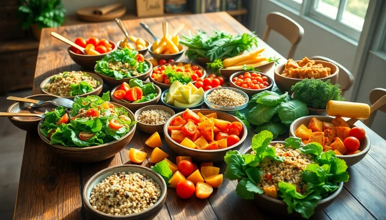 Delicious and vibrant healthy food spread, showcasing nutritious ingredients.