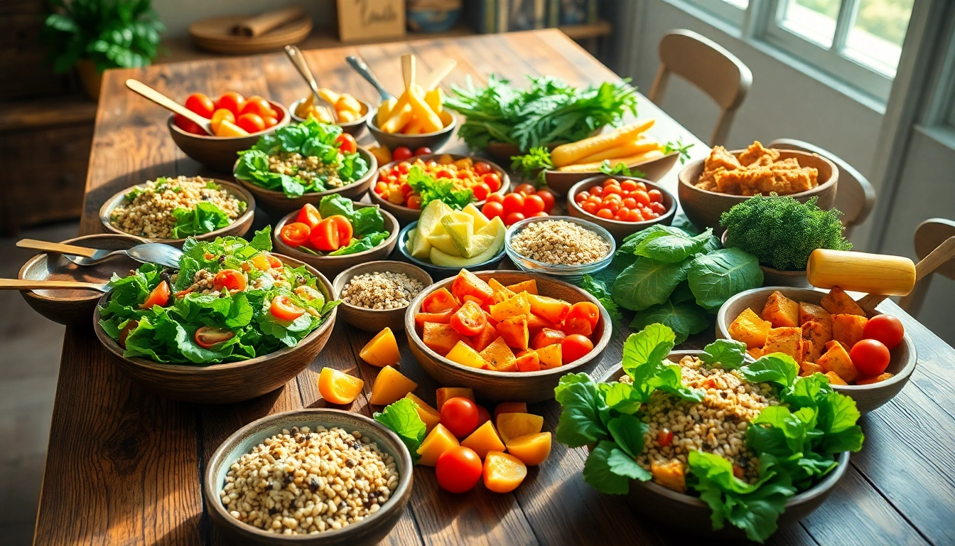 Delicious and vibrant healthy food spread, showcasing nutritious ingredients.