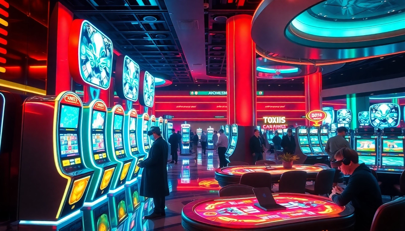 Explore new technology in gaming with futuristic slot machines and VR experiences.