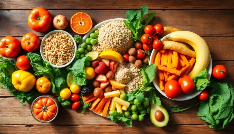 Delicious and colorful healthy food spread inviting nutritious eating.