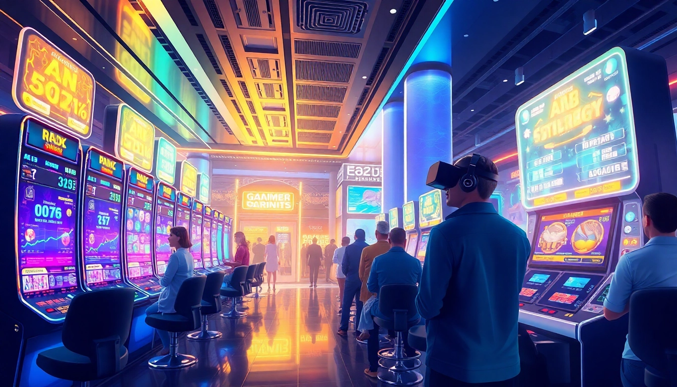 Experience the excitement of New Technology in a futuristic casino environment.
