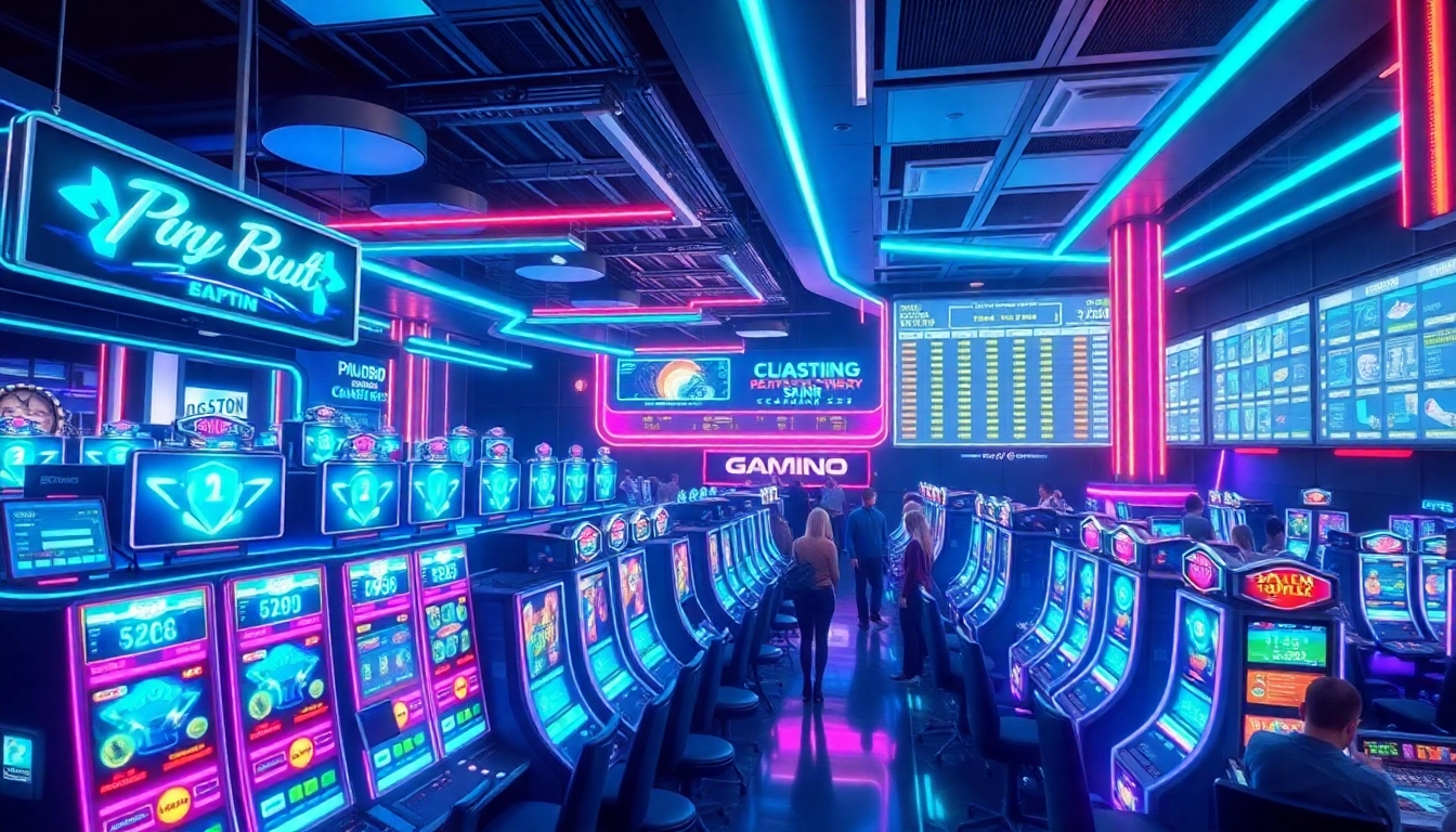 Experience new technology in an innovative casino with futuristic betting systems and digital slot machines.