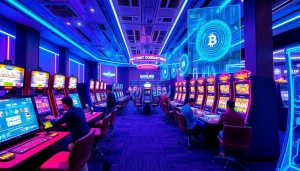 Discover the integration of New Technology in an innovative casino environment featuring VR and AI games.