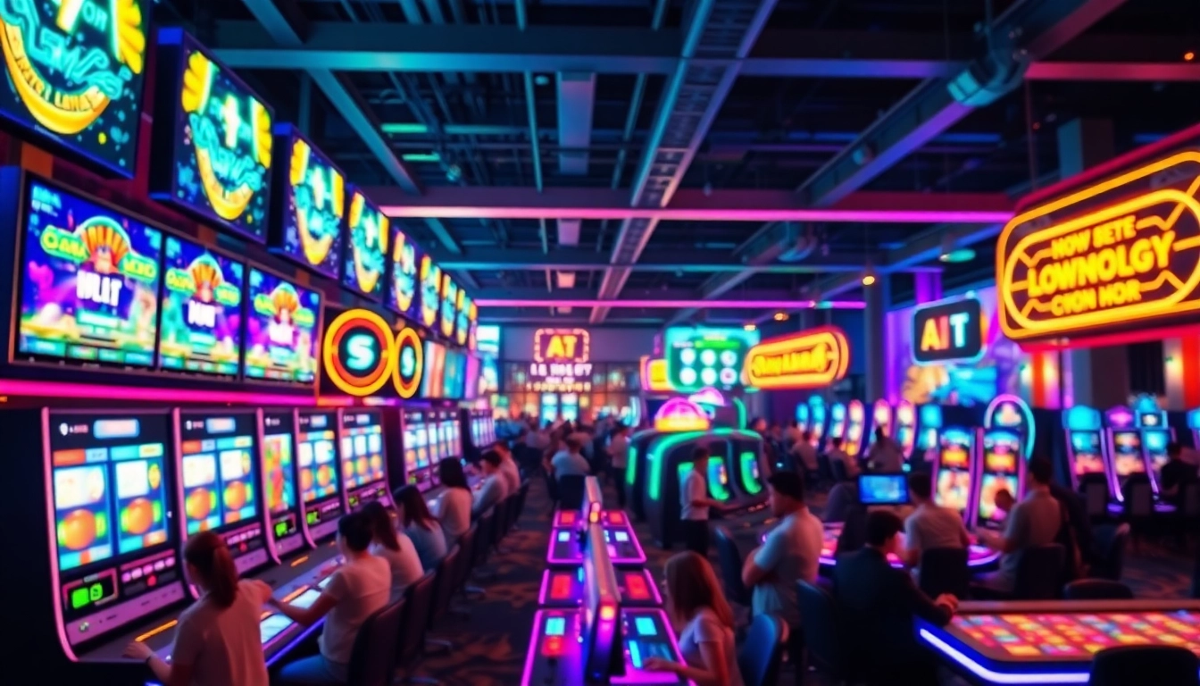 Experience the thrill of New Technology at a high-tech casino showcasing immersive gaming.