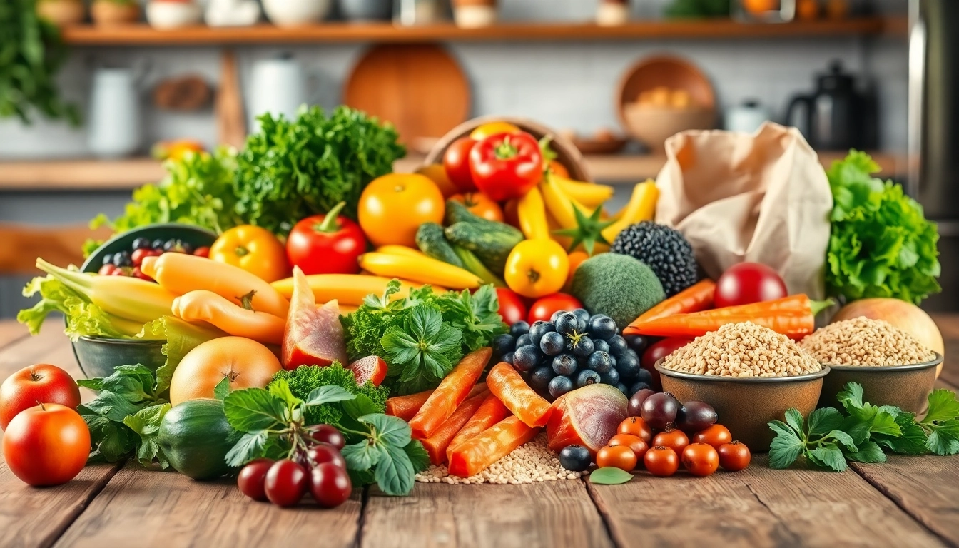 Explore vibrant healthy food options with fresh fruits and vegetables displayed beautifully.