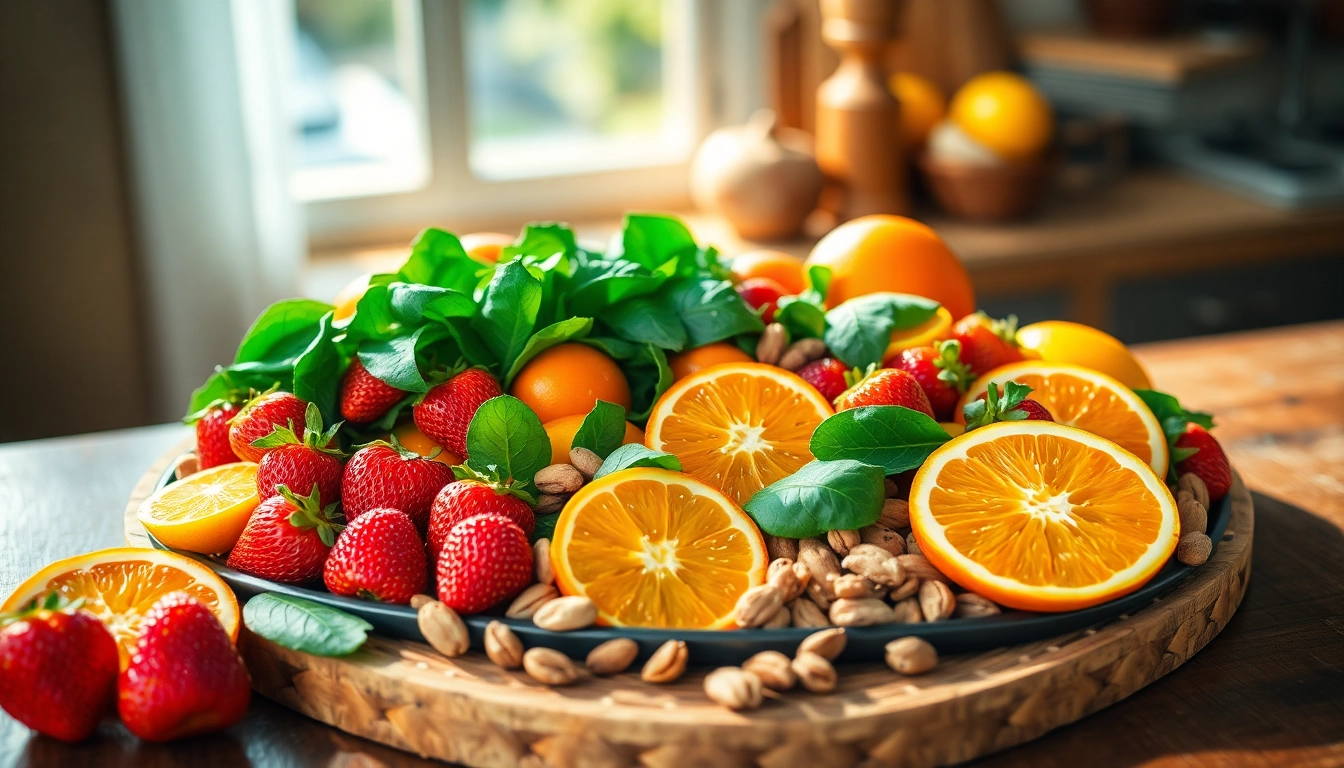 Discover a healthy food platter bursting with vibrant fruits and vegetables, promoting nutritious eating.