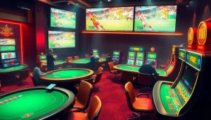 Experience the excitement of sports betting with Thể Thao FB88, showcasing dynamic online gambling environments.