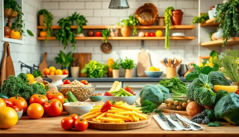 Discover vibrant and fresh Healthy Food displayed on a beautifully set dining table.