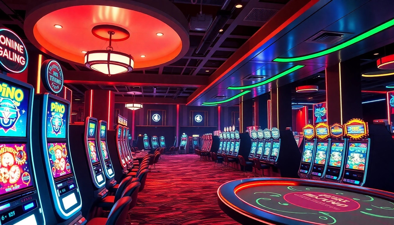 Explore New Technology in a futuristic casino featuring AI slot machines and VR gaming.