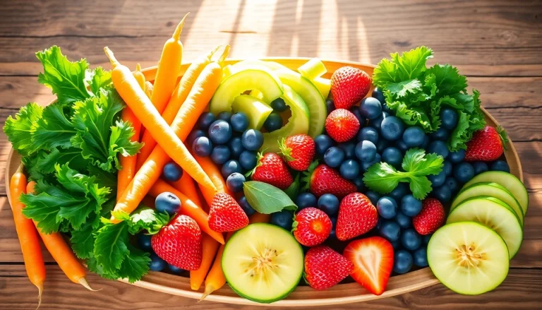 Explore vibrant healthy food arranged attractively on a rustic platter.