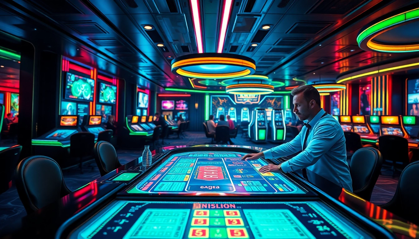 Engage with New Technology in an advanced casino environment showcasing holographic gaming experiences.