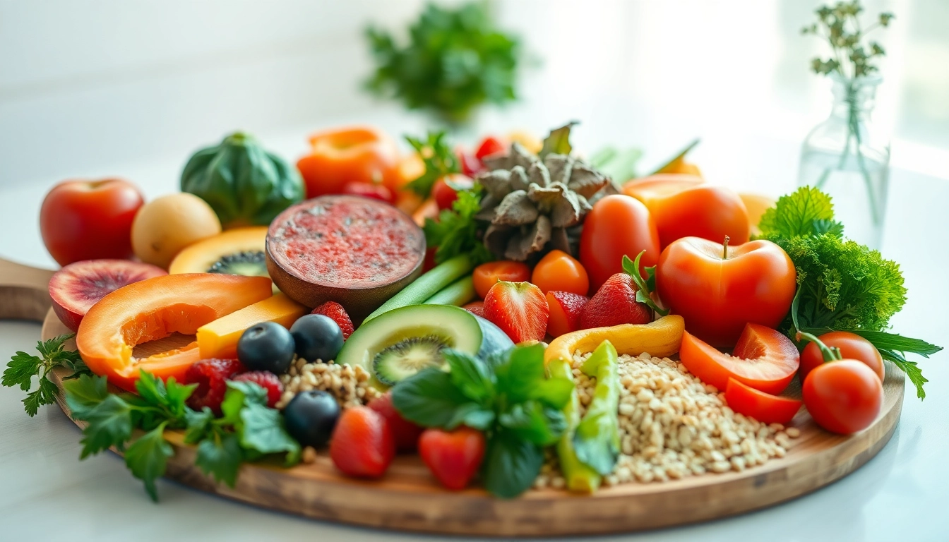 Elevate your meals with this nutritious healthy food platter brimming with vibrant fruits and vegetables.