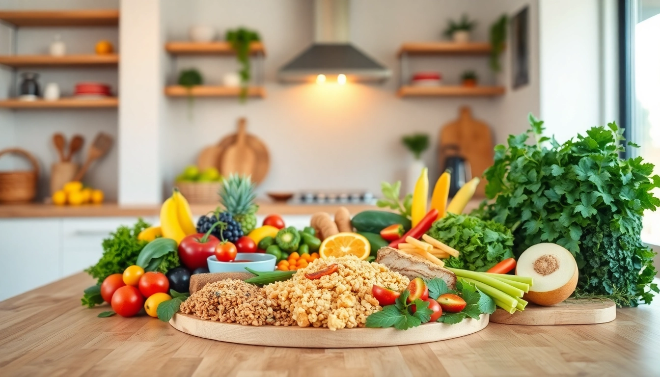 Arrange a delightful array of healthy food showcasing vibrant fruits and vegetables.