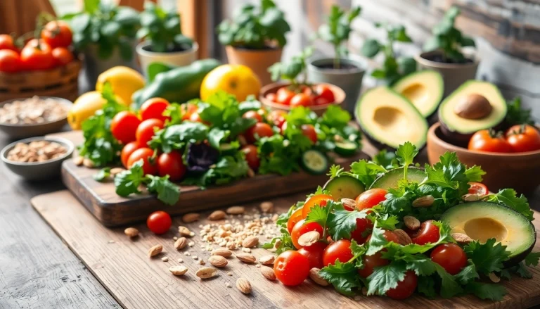 Prepare a vibrant salad with fresh vegetables, enhancing your healthy food choices.