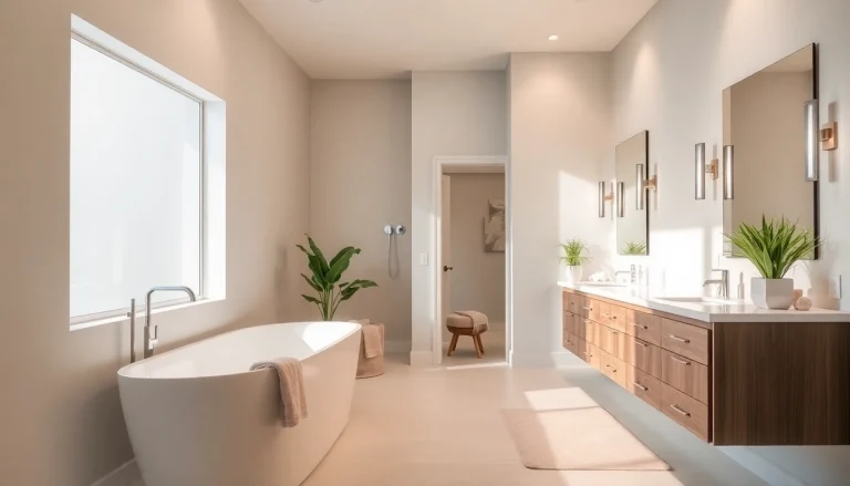 View of a beautifully redesigned bathroom by a bathroom remodeling contractor showcasing elegance and comfort.