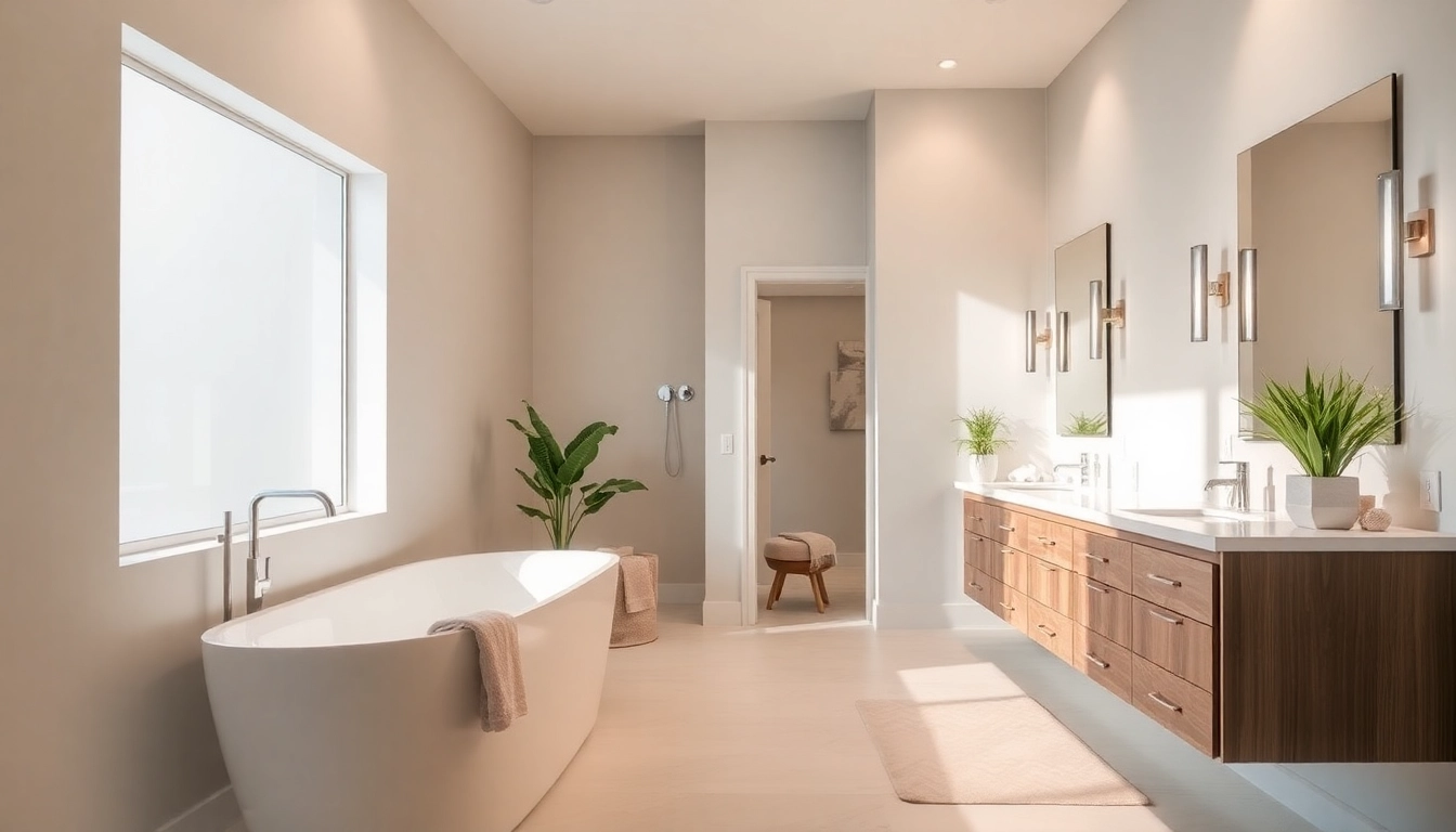 View of a beautifully redesigned bathroom by a bathroom remodeling contractor showcasing elegance and comfort.
