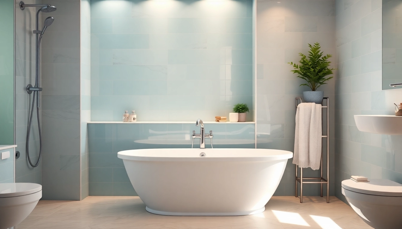 Elegant bathroom showcasing the expertise of bathroom fitters in modern renovation design.