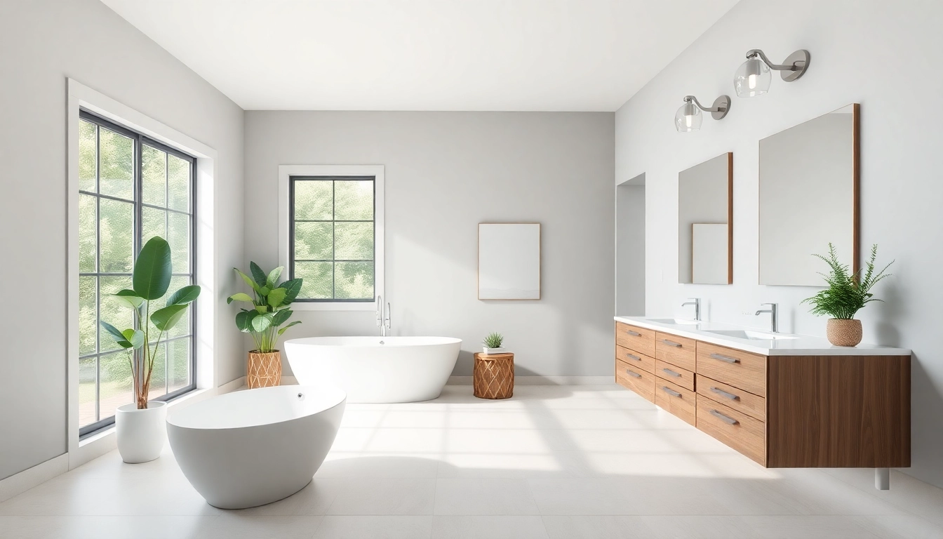 Stunning bathroom remodel showcasing expertise of a bathroom remodeling contractor with modern features.