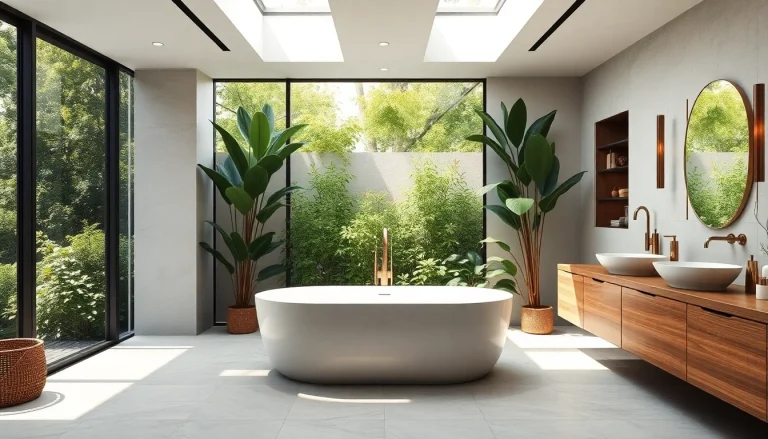 Transform your space with this modern bathroom remodeling featuring elegant design and natural lighting.