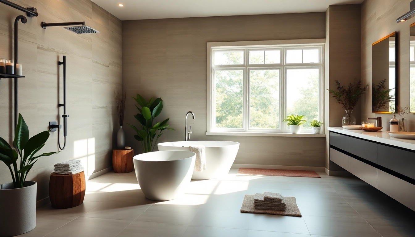 Experience stunning bathroom remodeling ideas with elegant soaking tub and modern fixtures.