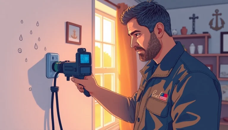 Expert technician conducts leak detection Cornwall service in a cozy home.