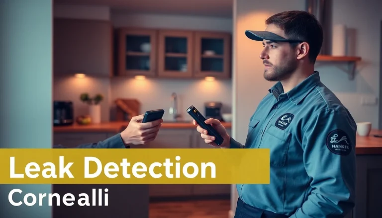 Expert conducting Leak Detection Cornwall services in a modern home.