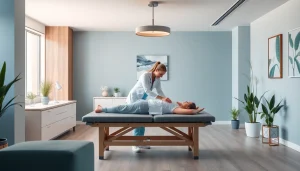 Experience personalized care at our physiotherapy near me clinic, featuring a calming interior and attentive staff.