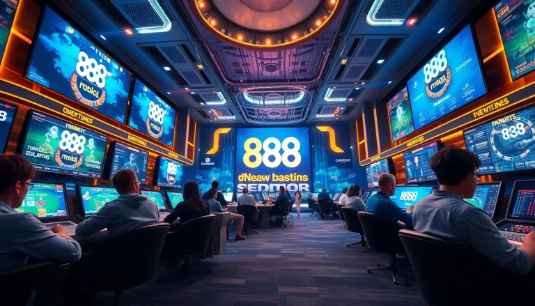 Experience the excitement of 888new's online gaming platform with vibrant visuals and engaging players.