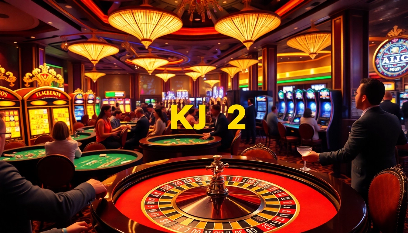 Experience thrilling gameplay at KJC AC 2 with vibrant casino tables and engaging slot machines.