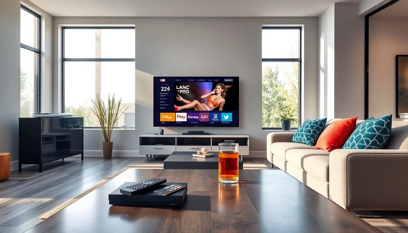 Enjoy seamless entertainment with iron tv pro showcased in a modern living room setting.