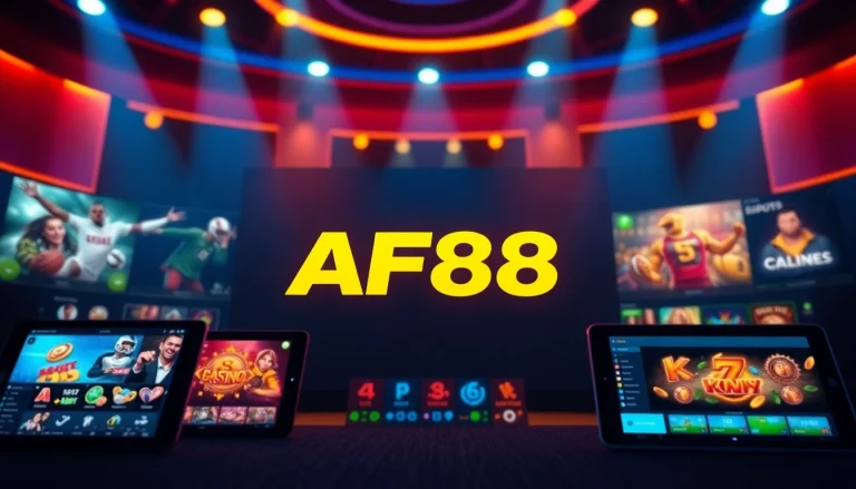 Experience AF88's inviting online betting interface with vibrant game categories and digital currency support.