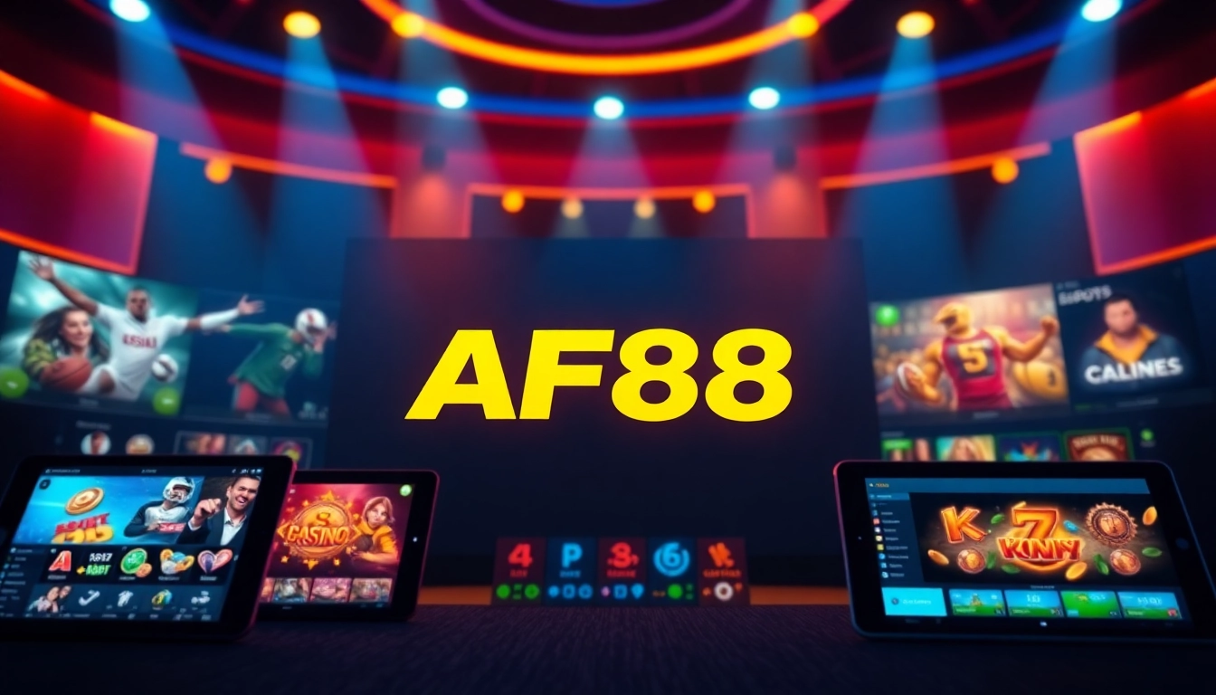 Experience AF88's inviting online betting interface with vibrant game categories and digital currency support.