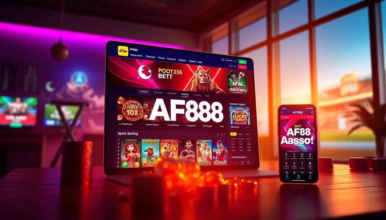 AF88 online betting platform interface showcasing diverse gaming options for users.