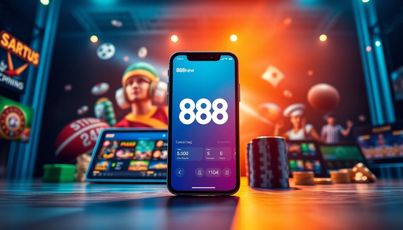 Engaging interface of 888new showcasing online betting and gaming.
